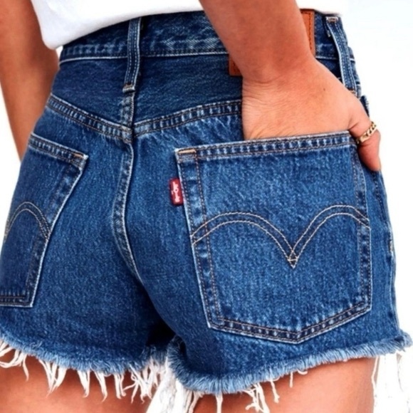 Levi's Denim - Levi's 501 Raw Hem High Rise Denim Shorts W30 EUC sz 30